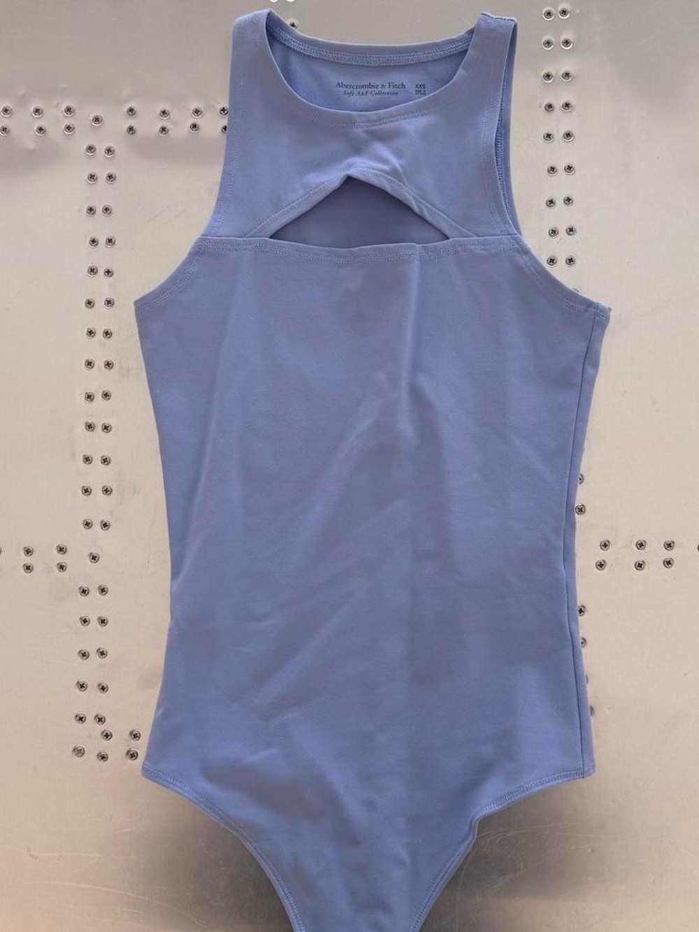 Abercrombie & Fitch Periwinkle Cutout Tank Bodysuit